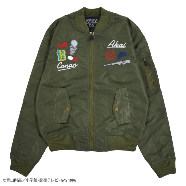 名探偵コナン MA-1 ジャケット 江戸川コナン 赤井秀一 刺繍 メンズ M L LL cn1801-35