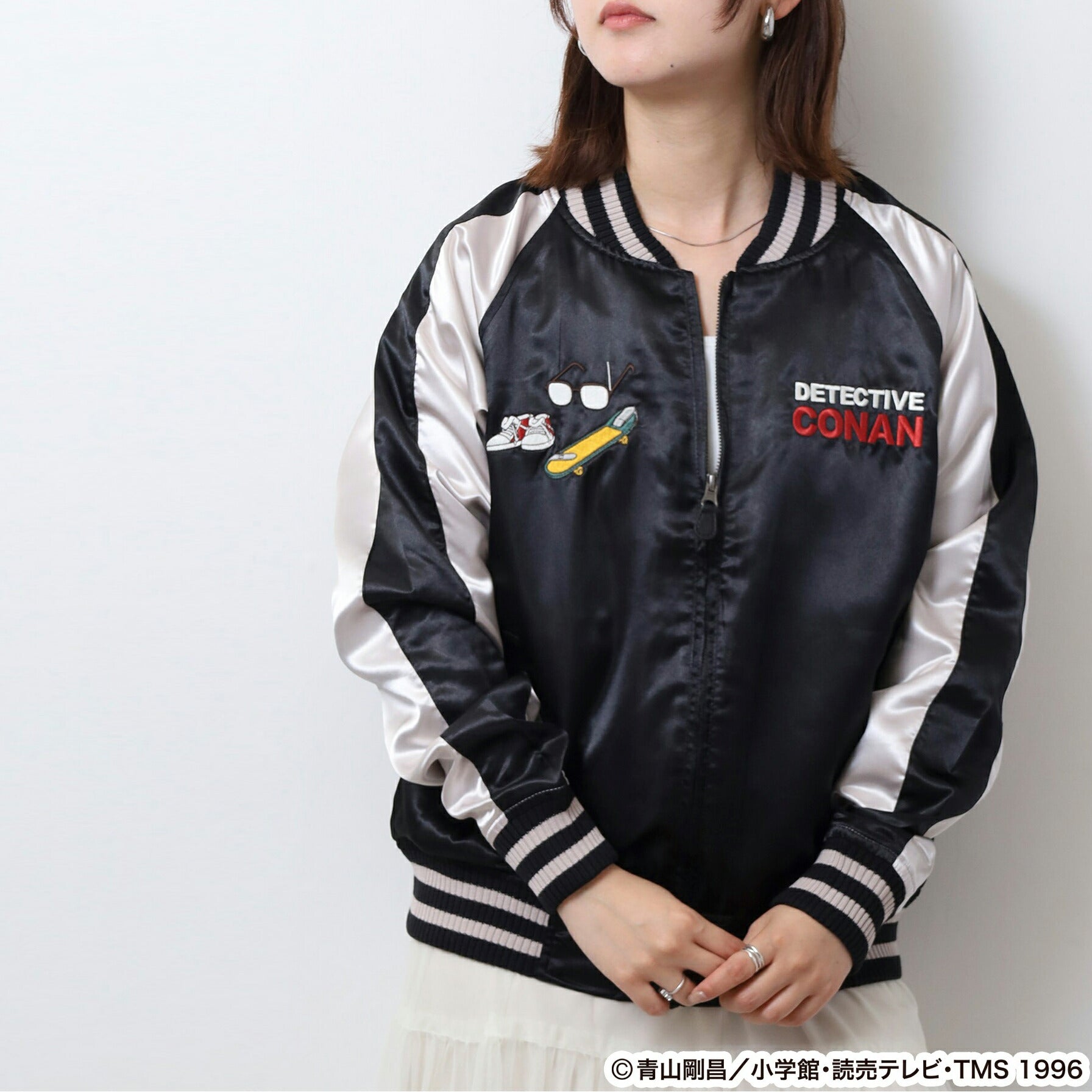 キャラクター 名探偵コナン スカジャン スケボー柄 羽織 アウター ジャケット レディース メンズ cn1851-395 