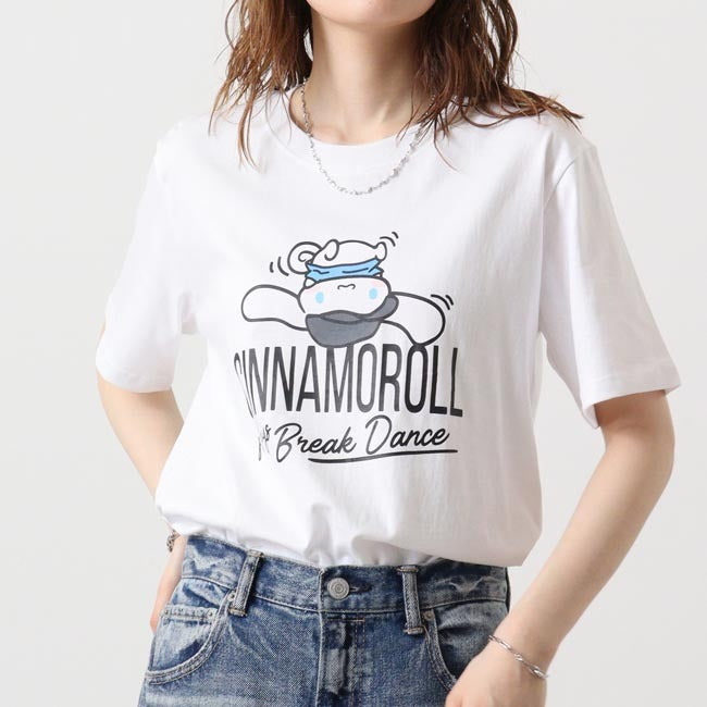 シナモロール Tシャツ 半袖 プリント サンリオ キャラクターズ cr1142-202