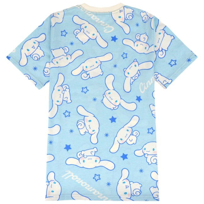 シナモロール Tシャツ 総柄 半袖 シナモン サンリオ キャラクターズ プリント メンズ レディース cr1142-284