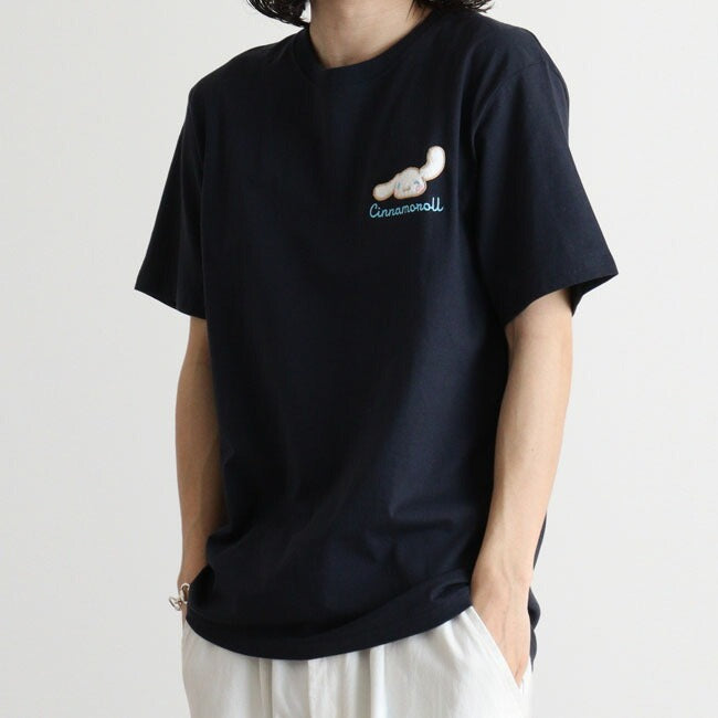 シナモロール Tシャツ 半袖 刺繍 サンリオ キャラクターズ メンズ レディース cr1142-350