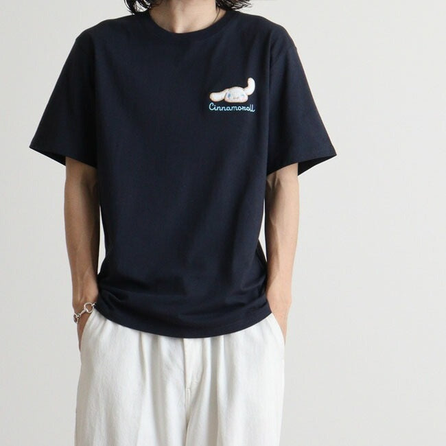 シナモロール Tシャツ 半袖 刺繍 サンリオ キャラクターズ メンズ レディース cr1142-350