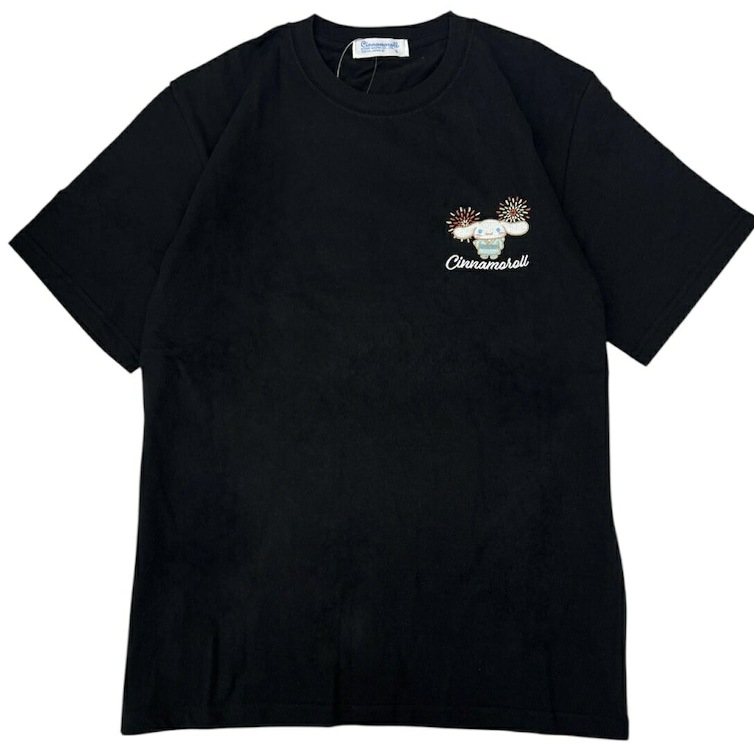 シナモロール 和柄 半袖 Tシャツ バックプリント 刺繍 天竺 メンズ レディース サンリオ キャラクターズ cinnnamoroll sanrio cr1162-68