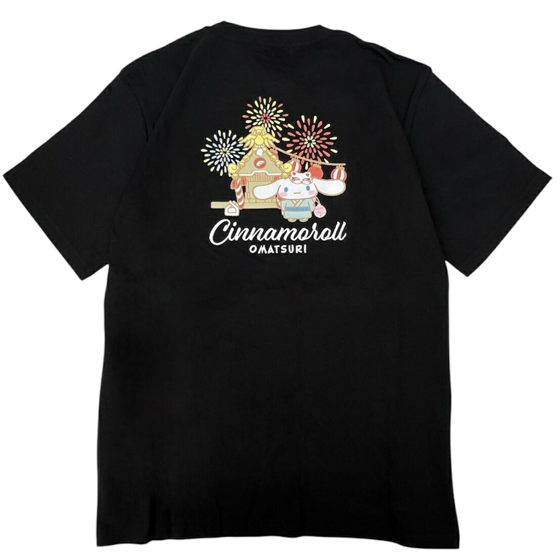 シナモロール 和柄 半袖 Tシャツ バックプリント 刺繍 天竺 メンズ レディース サンリオ キャラクターズ cinnnamoroll sanrio cr1162-68