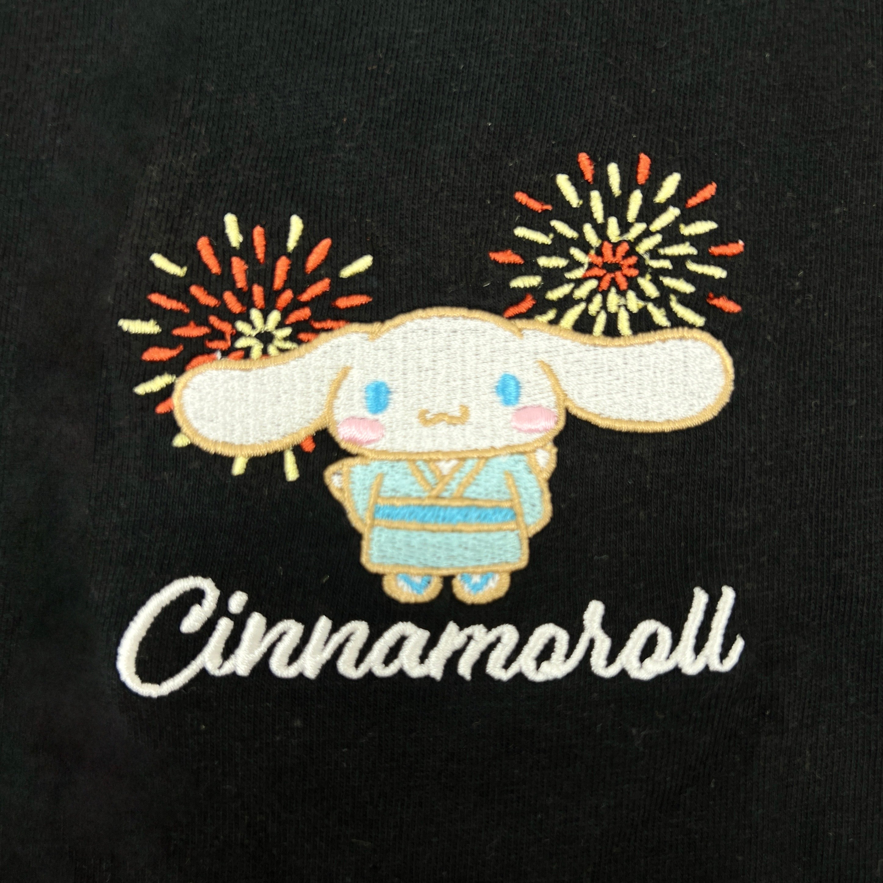 シナモロール 和柄 半袖 Tシャツ バックプリント 刺繍 天竺 メンズ レディース サンリオ キャラクターズ cinnnamoroll sanrio cr1162-68