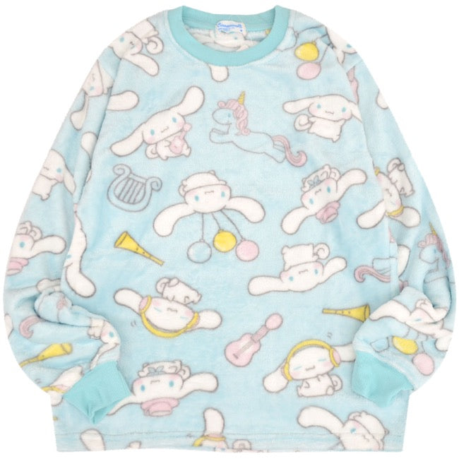 シナモロール サンリオ キャラクターズ トレーナー パンツ セット ルームウェア 長袖 ボア フリース cr1644-96