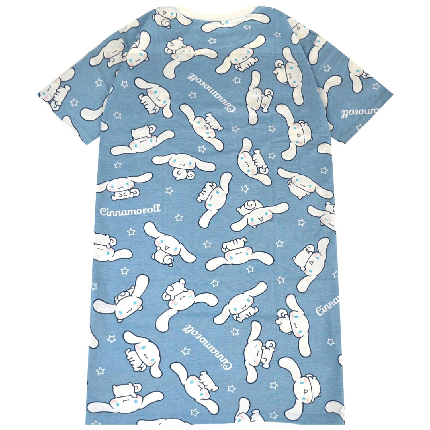 シナモロール Tシャツ ワンピース 半袖 総柄 部屋着 ルームウェア サンリオ キャラクターズ レディース cr1752-251