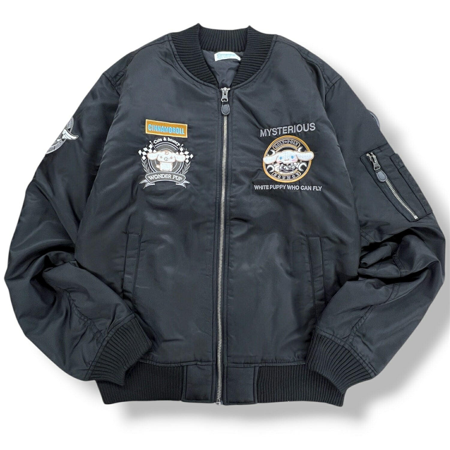 シナモロール MA-1 ジャケット サンリオ キャラクターズ 刺繍 羽織 アウター 秋 冬 春 cinnamoroll sanrio cr1854-137