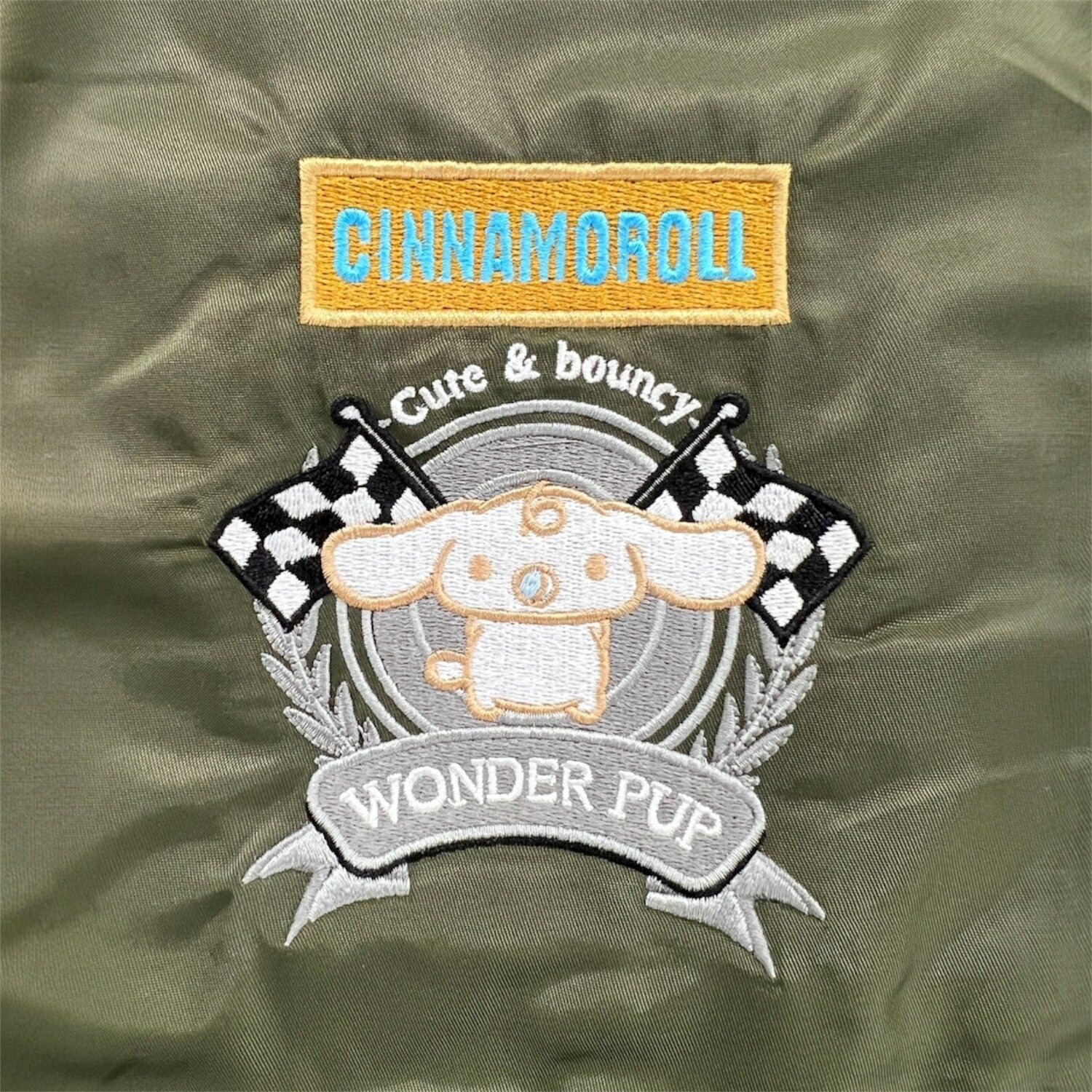 シナモロール MA-1 ジャケット サンリオ キャラクターズ 刺繍 羽織 アウター 秋 冬 春 cinnamoroll sanrio cr1854-137