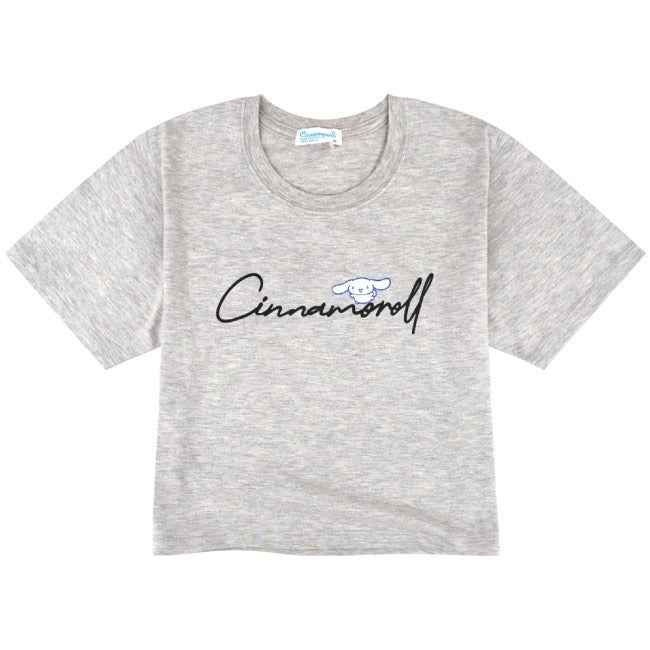 シナモロール サンリオ キャラクターズ ちびT レディース ショート丈 ワイド幅 半袖 Tシャツ cr2142-337
