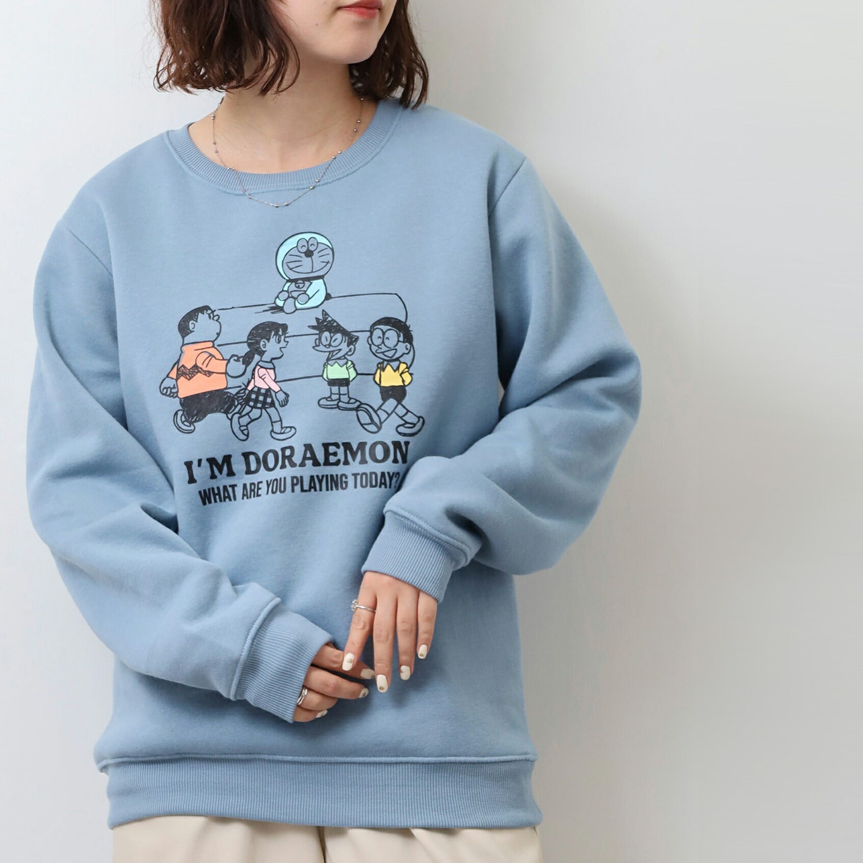 アイム ドラえもん トレーナー 裏起毛 プリント 刺繍 ロゴ I'm Doraemon メンズ レディース dr1344-71