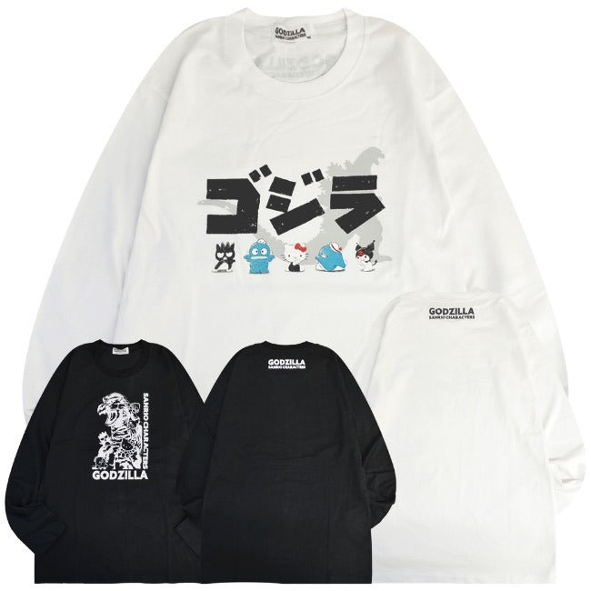 ゴジラ サンリオ キャラクターズ プリント 長袖 Tシャツ 春 秋 GODZILLA gz1243-39