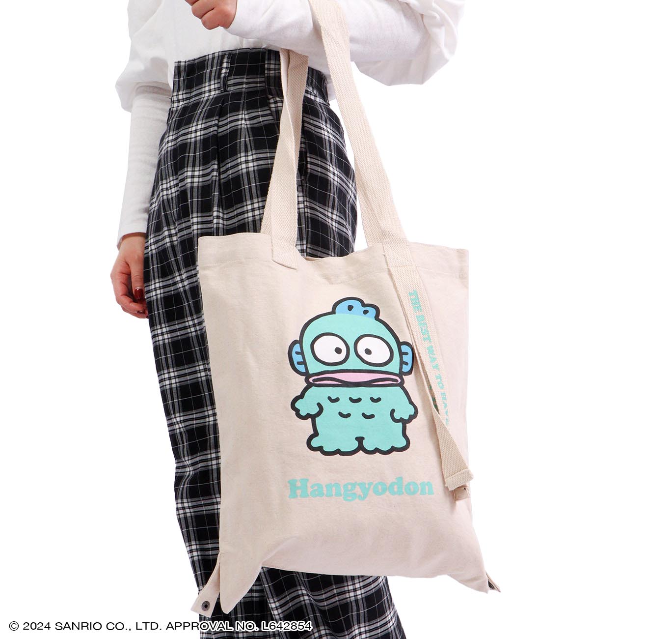 ハンギョドン  トート バケット バッグ 2WAY お買い物袋 エコバッグ  グッズ サンリオ キャラクターズ hg-1000