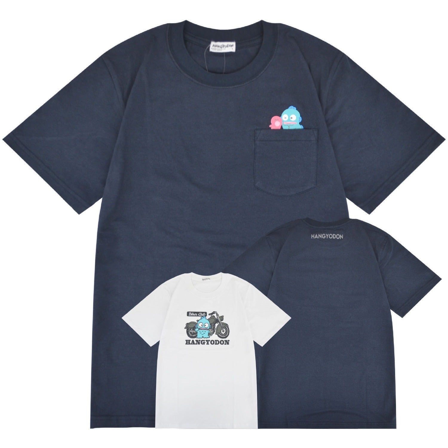 ハンギョドン 半袖 Tシャツ ワンポイント バイク 春夏 サンリオ キャラクターズ hg1152-186