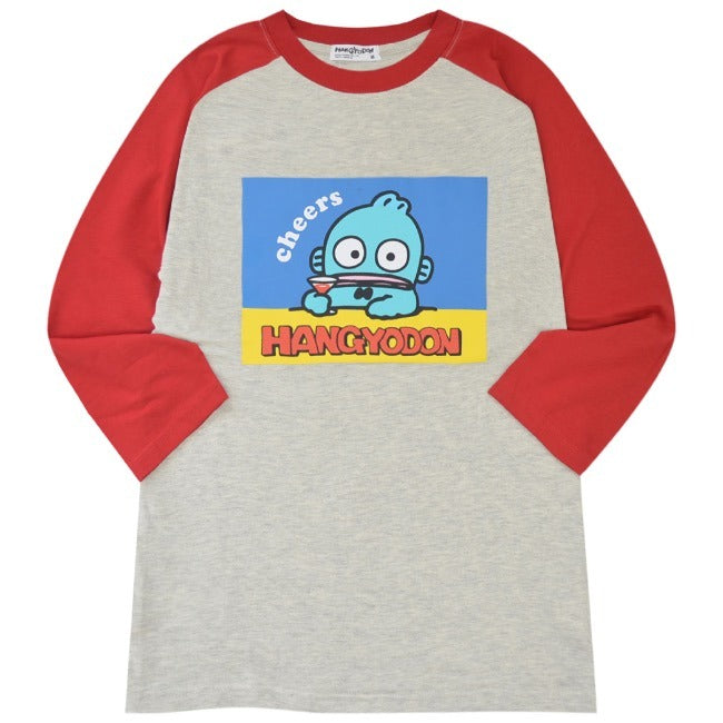 ハンギョドン Tシャツ 長袖 ロンT 七分袖 サンリオ キャラクターズ プリント ラグラン メンズ レディース hg1243-26