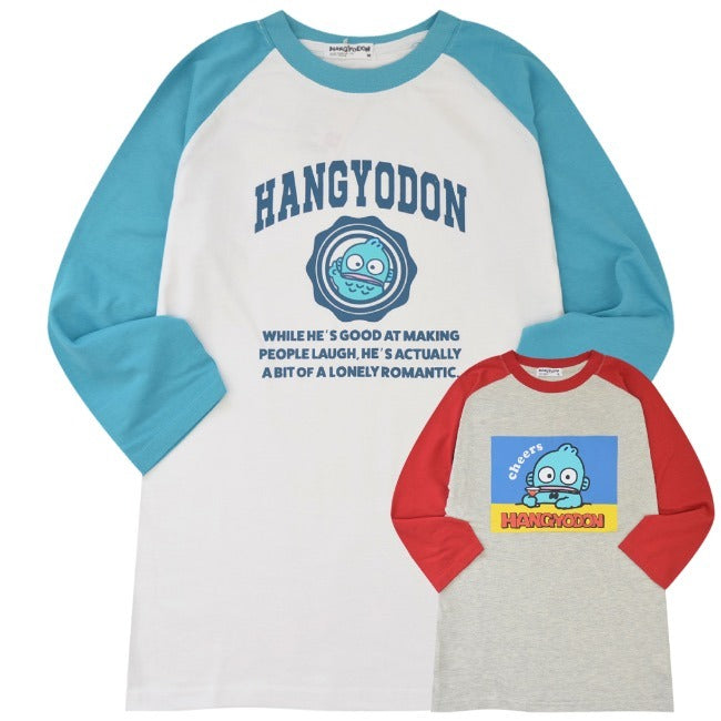 ハンギョドン Tシャツ 長袖 ロンT 七分袖 サンリオ キャラクターズ プリント ラグラン メンズ レディース hg1243-26