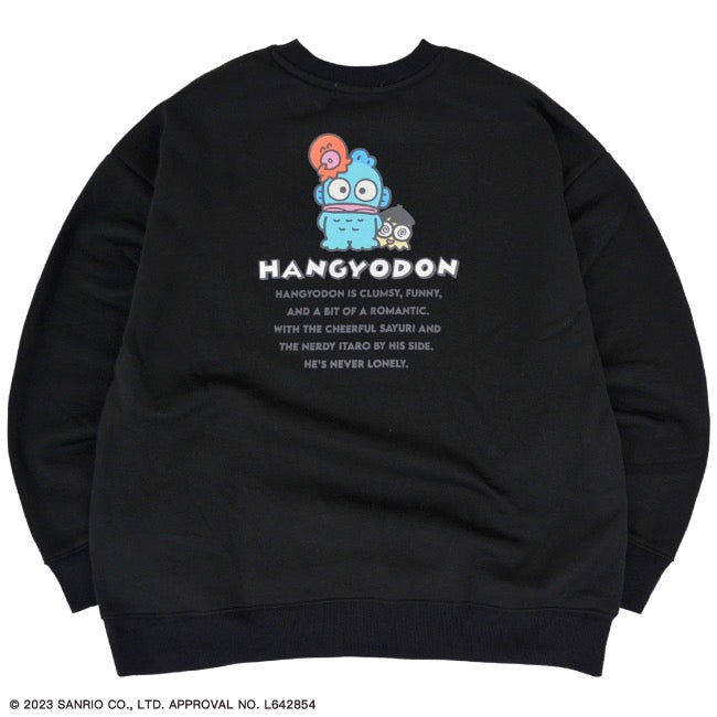 ハンギョドン  裏起毛  ビッグシルエット 刺繍 トレーナー 秋冬春 サンリオキャラクターズ hg1334-628