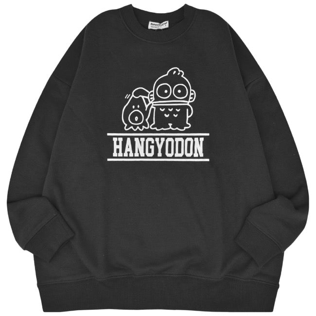 ハンギョドン 裏起毛 スウェット トレーナー ビッグ オーバーサイズ サンリオ キャラクターズ プリント メンズ レディース hg1344-154