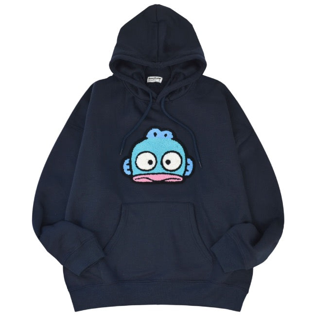 ハンギョドン パーカー 裏起毛 オーバーサイズ 刺繍 ロゴ サンリオ キャラクターズ メンズ レディース hg1344-162