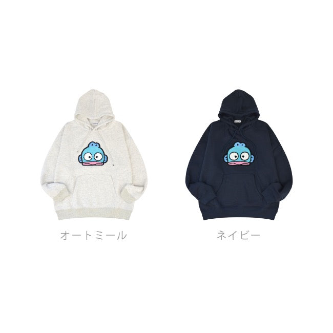 ハンギョドン パーカー 裏起毛 オーバーサイズ 刺繍 ロゴ サンリオ キャラクターズ メンズ レディース hg1344-162