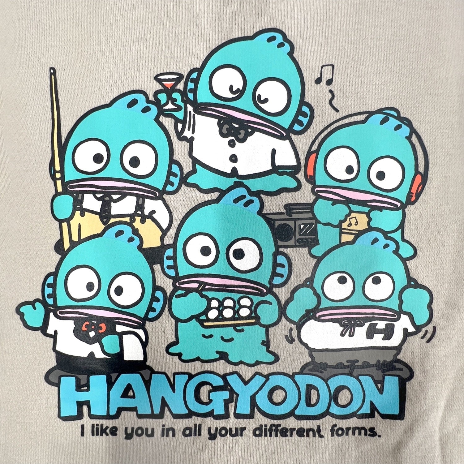 ハンギョドン さゆりちゃん サガラ刺繍 裏起毛ビッグシルエット トレーナー オーバーサイズ  サンリオ プリント Sanrio hg1354-93