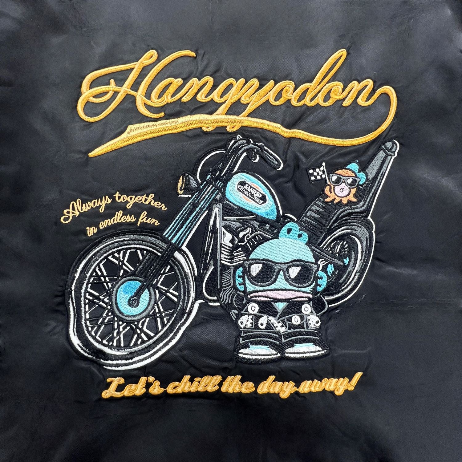 ハンギョドン MA-１ジャケット バイク柄 アウター メンズ レディース サンリオ キャラクターズ hg1854-138