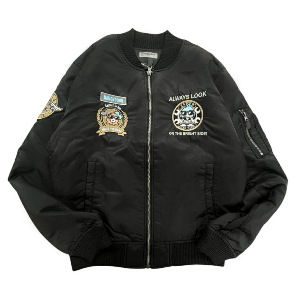 ハンギョドン MA-１ジャケット バイク柄 アウター メンズ レディース サンリオ キャラクターズ hg1854-138