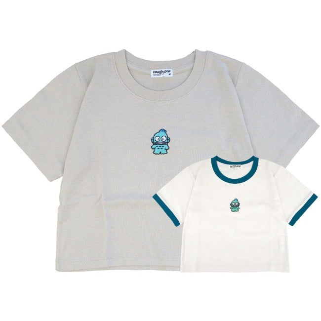 ハンギョドン Tシャツ ちびT サンリオ キャラクターズ 刺繍 レディース ショート丈 半袖 hg2142-332