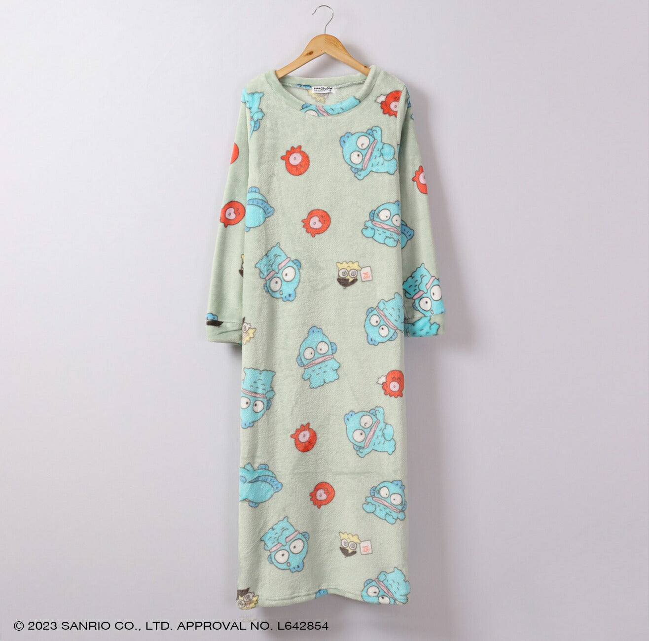 ハンギョドン  ワンピース 長袖 プリント 部屋着 サンリオ キャラクターズ hg2724-762