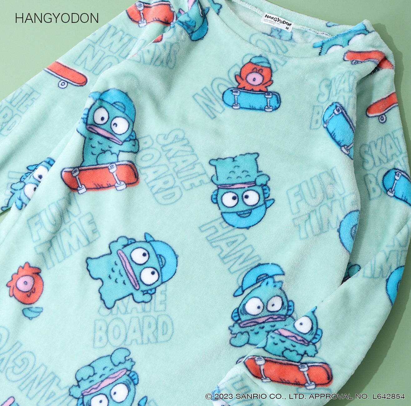 ハンギョドン ルームウェア ワンピース ボアフリース フリース 冬 サンリオキャラクターズ hg2734-589