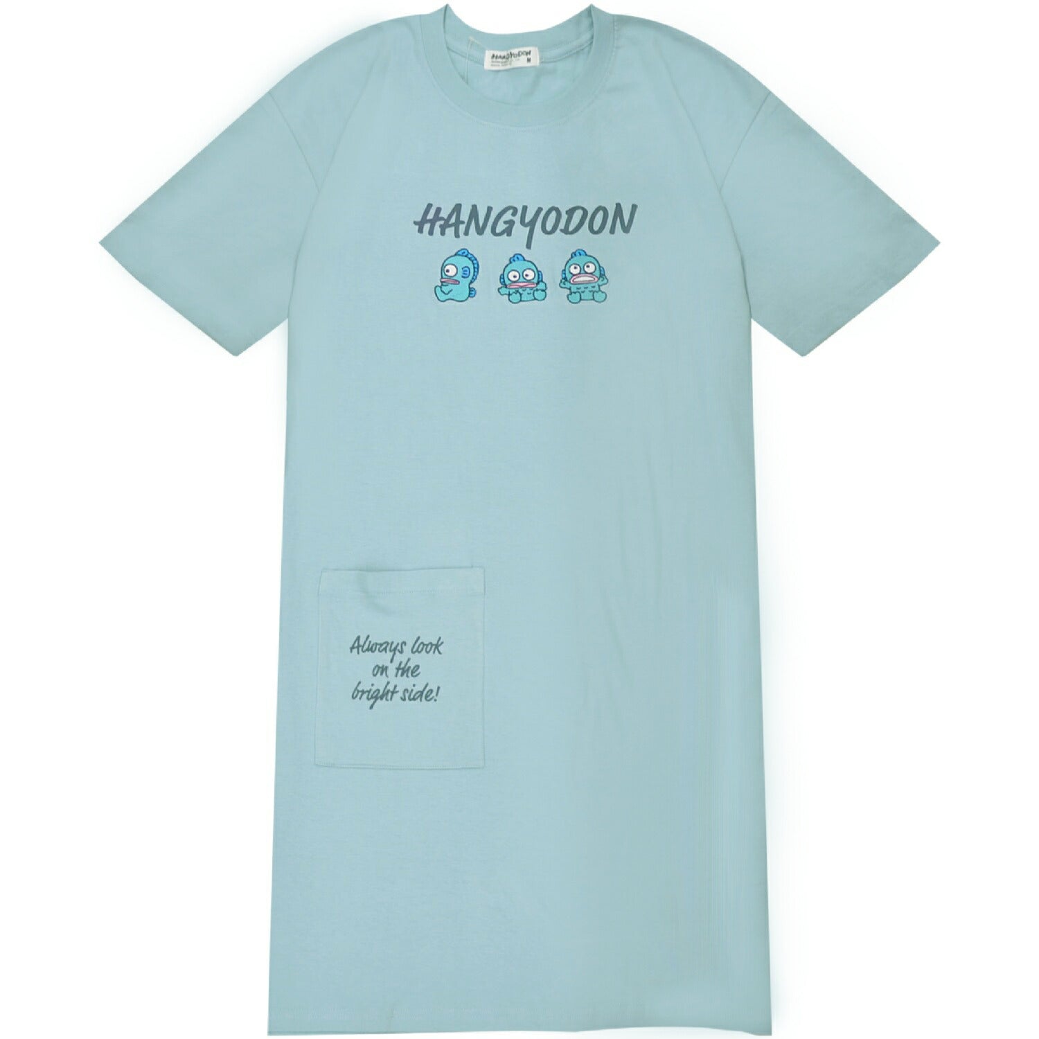 ハンギョドン Tシャツ ワンピース 半袖 プリント トップス ビッグTシャツ 大きいサイズ サンリオ キャラクターズ レディース hg2752-265