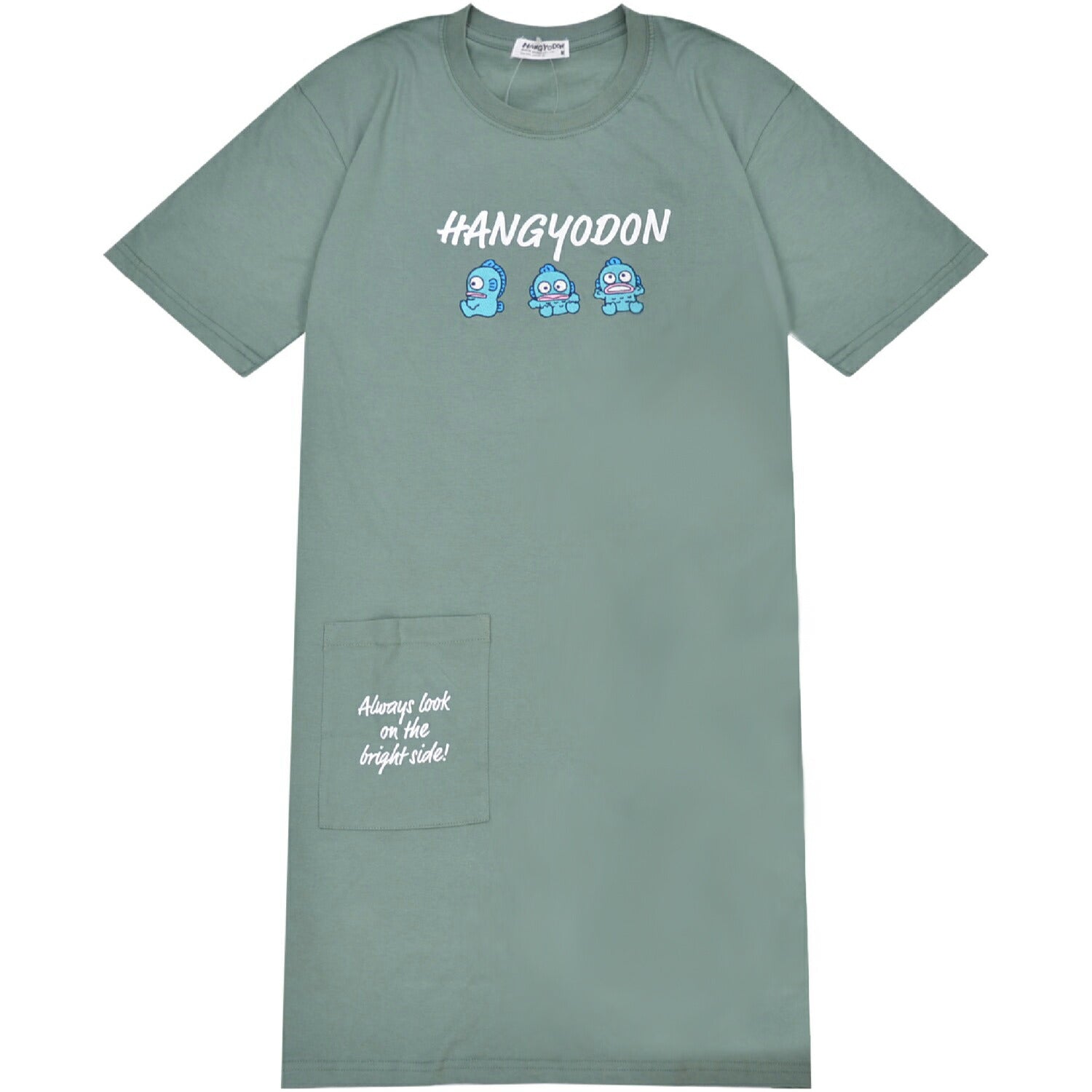 ハンギョドン Tシャツ ワンピース 半袖 プリント トップス ビッグTシャツ 大きいサイズ サンリオ キャラクターズ レディース hg2752-265