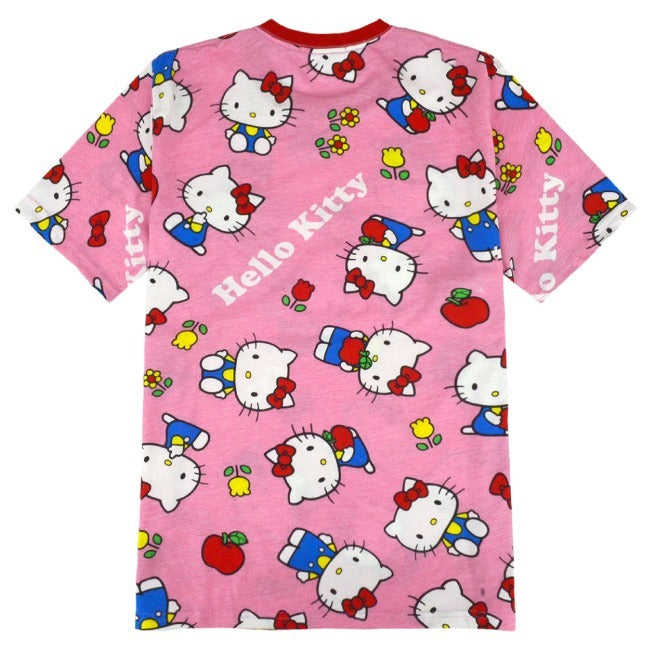 ハローキティ Tシャツ 総柄 半袖 サンリオ キャラクターズ プリント メンズ レディース hk1142-290