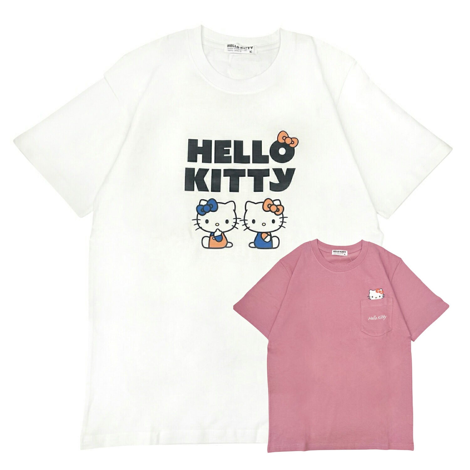 ハローキティ 半袖 Tシャツ 刺繍 ポケット付き プリント 天竺 サンリオ キャラクターズ hellokitty sanrio hk1162-48
