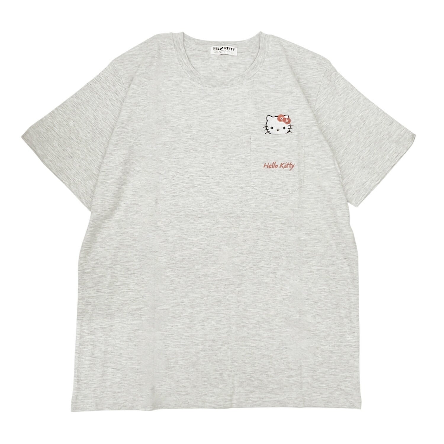 ハローキティ 半袖 Tシャツ 刺繍 ポケット付き プリント 天竺 サンリオ キャラクターズ hellokitty sanrio hk1162-48