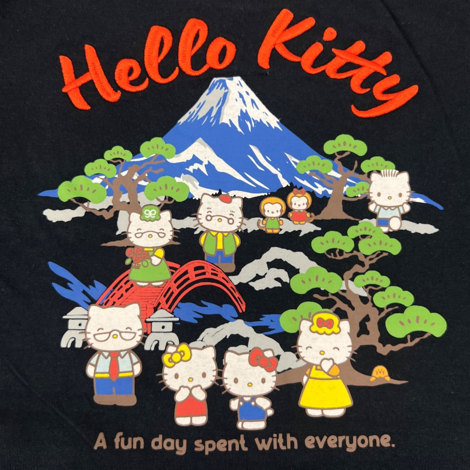 ハローキティ 和柄 半袖 Tシャツ バックプリント 天竺 メンズ レディース サンリオ キャラクターズ hellokittey sanrio hk1162-69