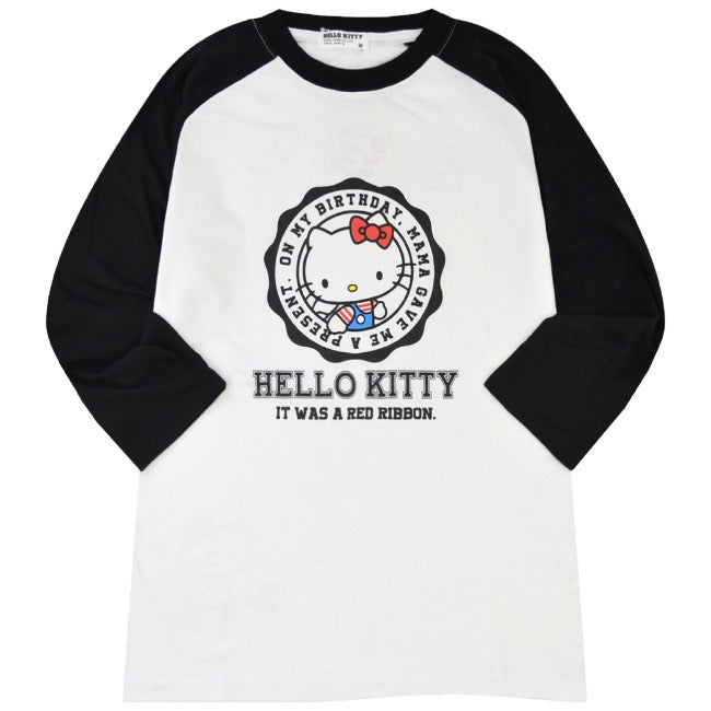 ハローキティ Tシャツ 七分袖 サンリオ キャラクターズ プリント ラグラン メンズ レディース hk1243-24