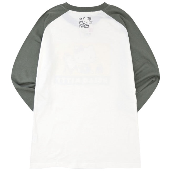 ハローキティ Tシャツ 七分袖 サンリオ キャラクターズ プリント ラグラン メンズ レディース hk1243-24
