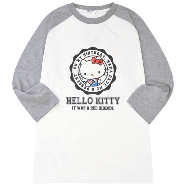 ハローキティ Tシャツ 七分袖 サンリオ キャラクターズ プリント ラグラン メンズ レディース hk1243-24
