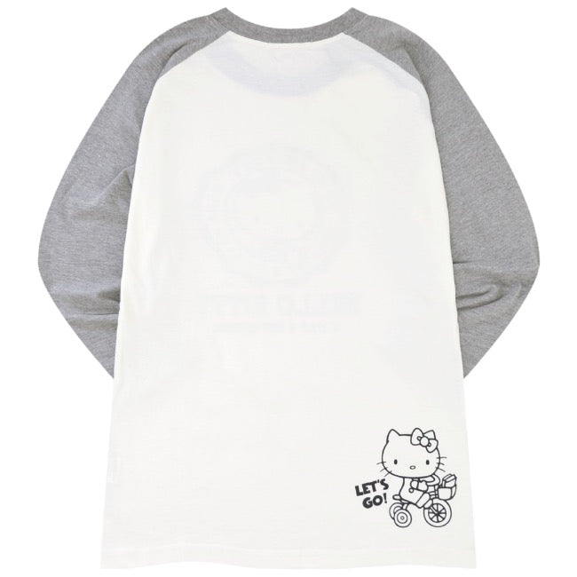 ハローキティ Tシャツ 七分袖 サンリオ キャラクターズ プリント ラグラン メンズ レディース hk1243-24