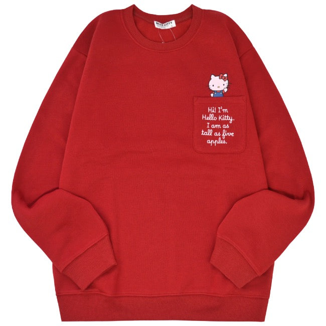 ハローキティ トレーナー スウェット 裏起毛 サンリオ キャラクターズ プリント 刺繍 メンズ レディース hk1344-63