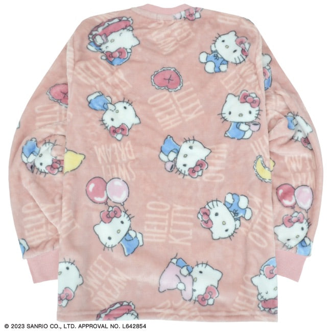 ハローキティ サンリオ キャラクターズ トップス ボトムス セット  長袖 パンツ ボア フリース hk1634-590