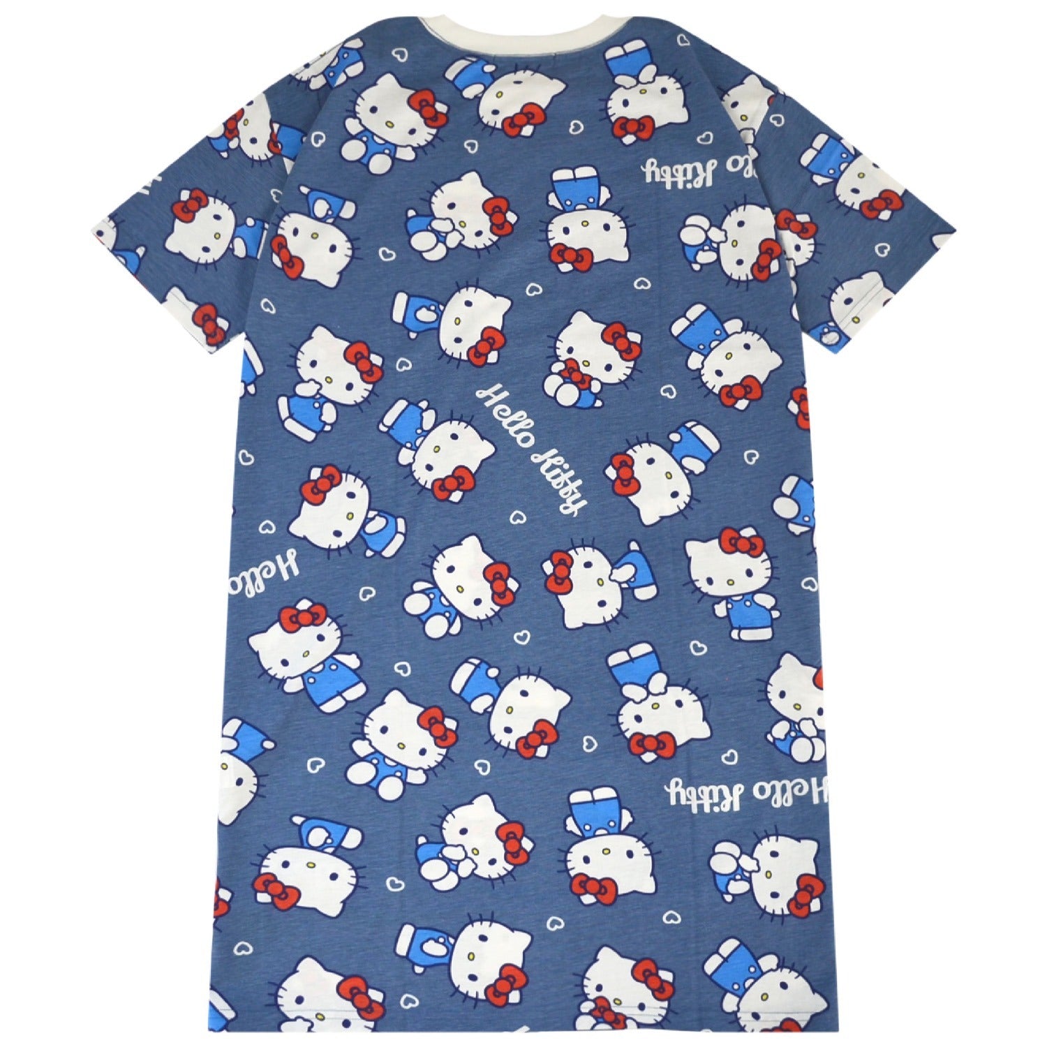 ハローキティ Tシャツ ワンピース 半袖 総柄 部屋着 ルームウェア サンリオ キャラクターズ レディース hk1752-252