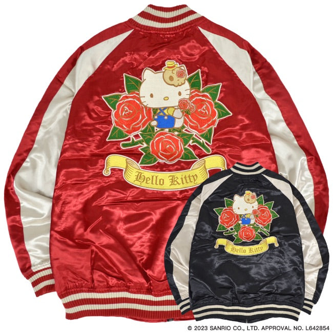 サンリオ キャラクターズ ハローキティ 刺繍 スカジャン 羽織 アウター SUKAJAN ジャケット サンリオ キャラクターズ hk1803-673