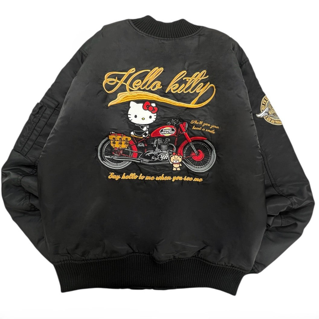 ハローキティ MA-１ジャケット バイク柄 アウター メンズ レディース サンリオ キャラクターズ hk1854-139