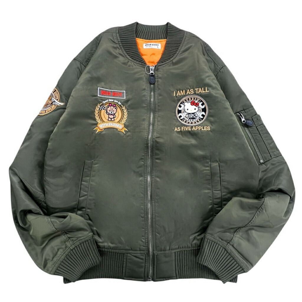 ハローキティ MA-１ジャケット バイク柄 アウター メンズ レディース サンリオ キャラクターズ hk1854-139