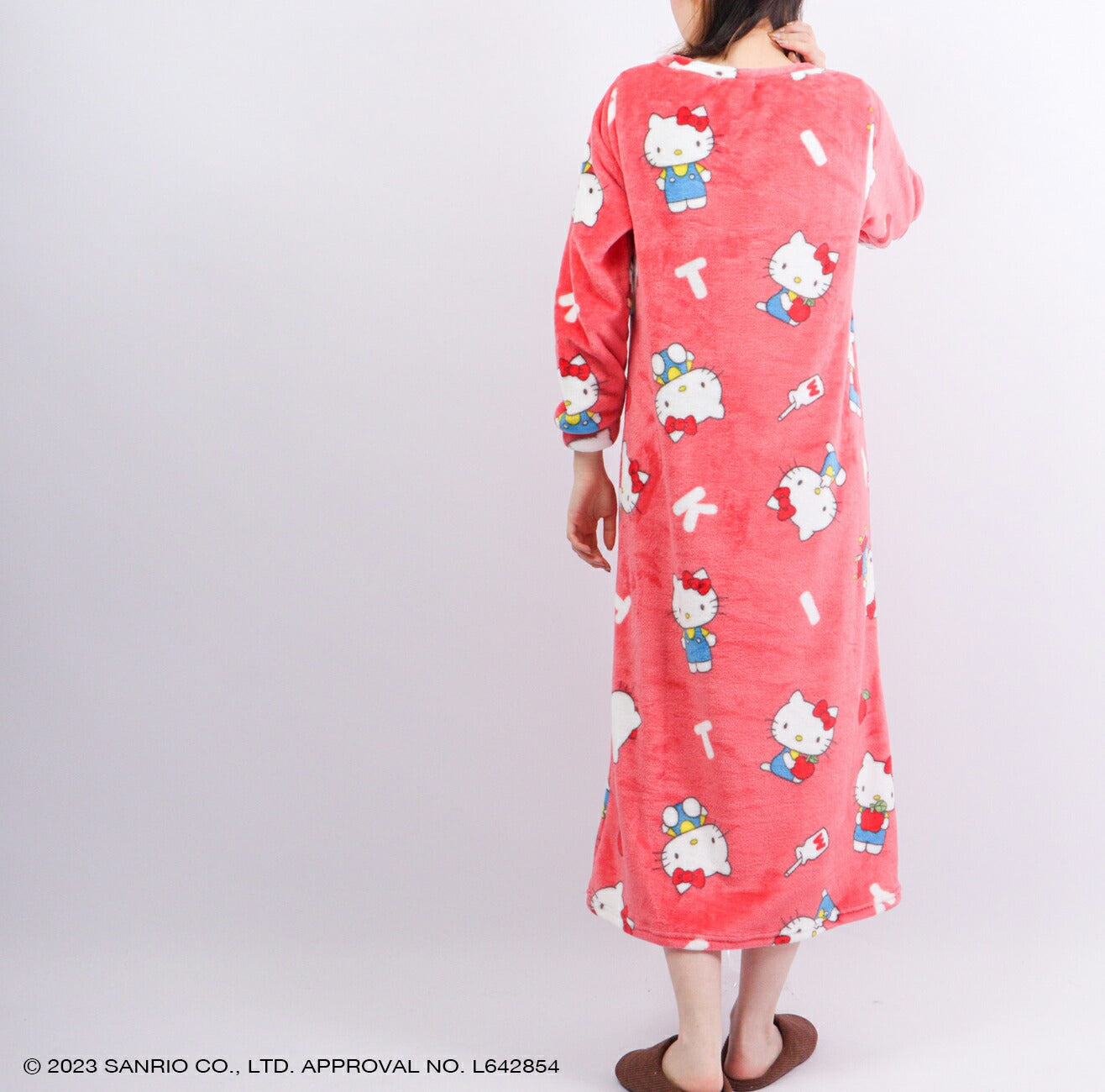 ハローキティ  ワンピース 長袖 プリント 部屋着 サンリオ キャラクターズ hk2724-765