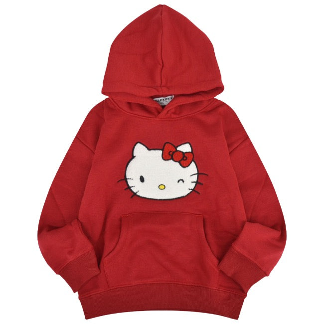 ハローキティ パーカー 裏起毛 スウェット キッズ 子供 ビッグシルエット オーバーサイズ サンリオ キャラクターズ hk6344-173