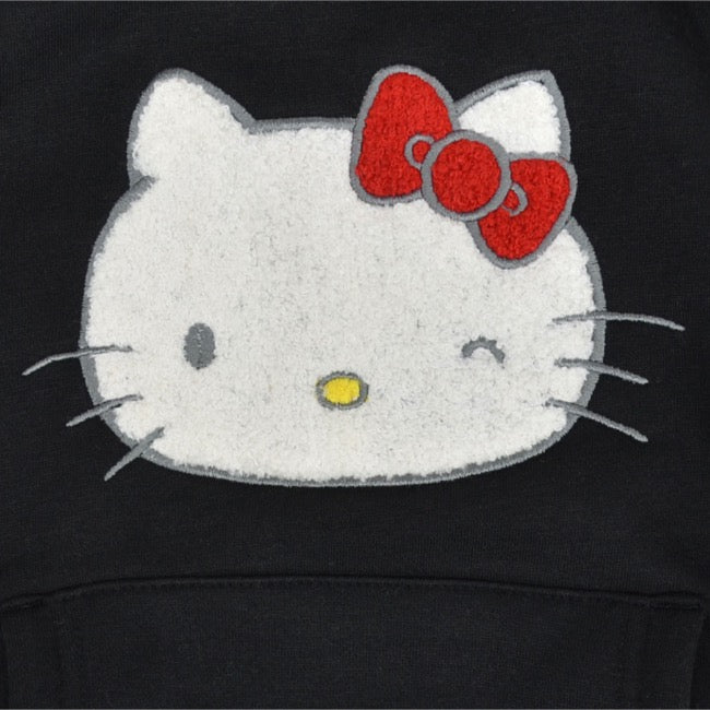 ハローキティ パーカー 裏起毛 スウェット キッズ 子供 ビッグシルエット オーバーサイズ サンリオ キャラクターズ hk6344-173