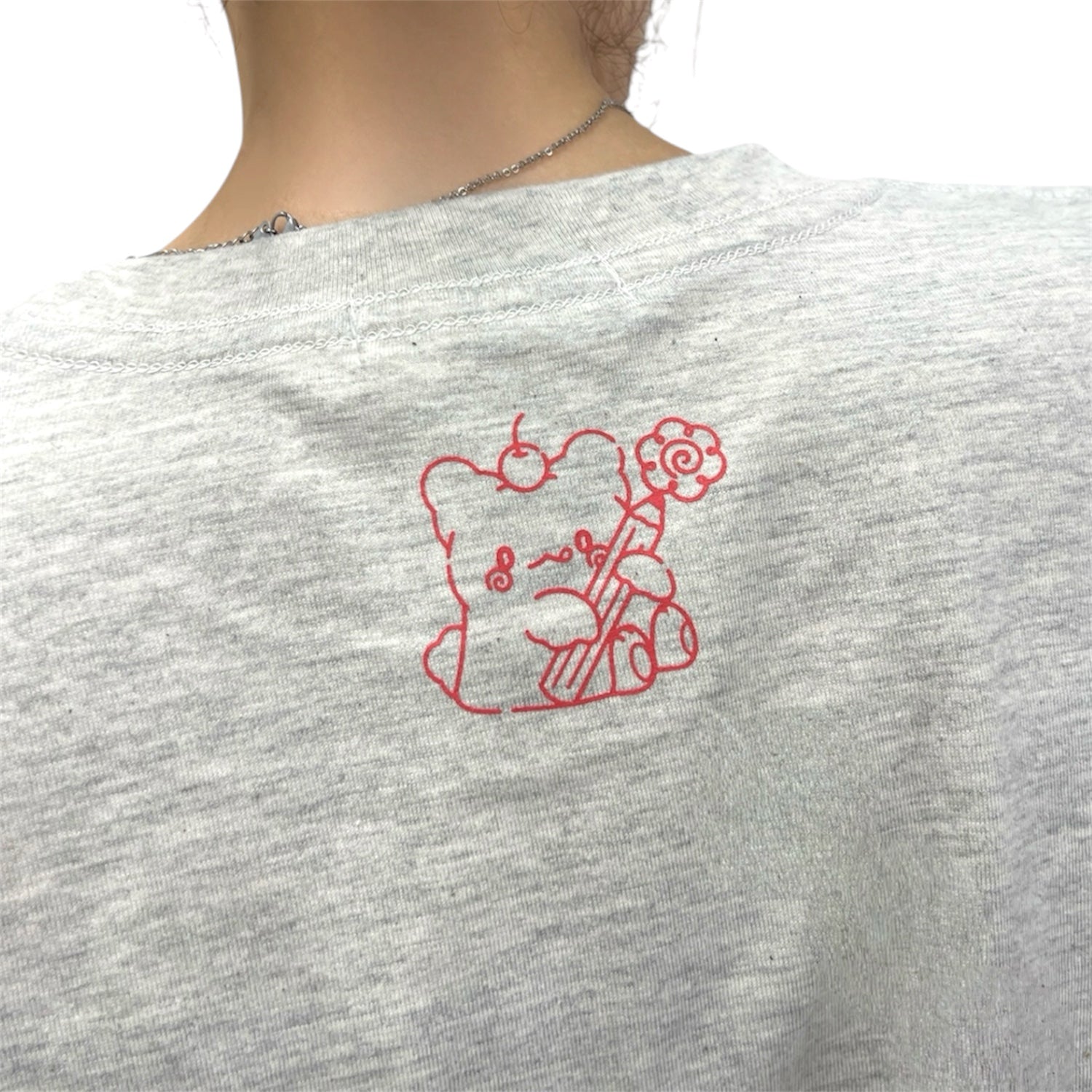 はなまるおばけ プリント 半袖 Tシャツ トップス 天竺  夏 レディース メンズ HANAMARUOBAKE ho1162-259